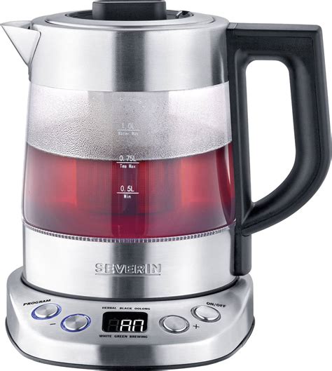 Severin WK 3473 Tea Maker Glass Stainless Steel Conrad