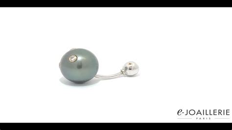 E Joaillerie Piercing Nombril Or Blanc Carats Et Diamants