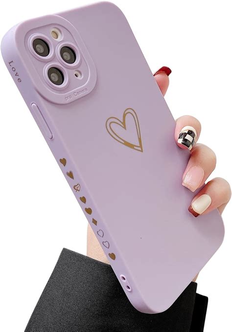 Qokey For Iphone 8 Plus Caseiphone 7 Plus Casesideandback Cute Plated Love Heart