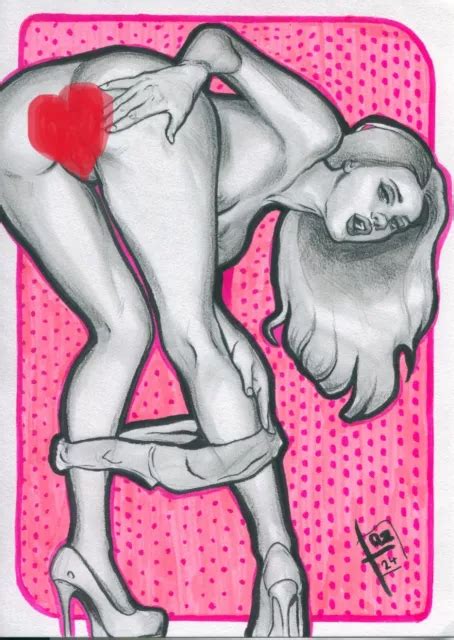 NUDE DRAWING FEMALE Nude Realism Nude Signed Original Artwork Picture
