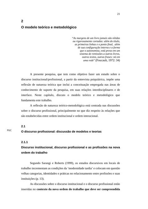 Pdf O Modelo Te Rico E Metodol Gico Puc Rio Dokumen Tips