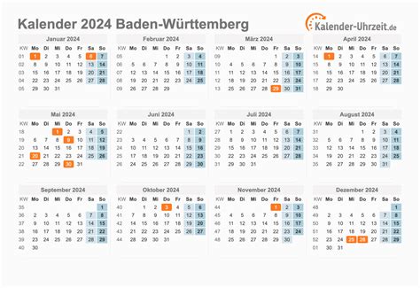 Feiertage Baden W Rttemberg Kalender