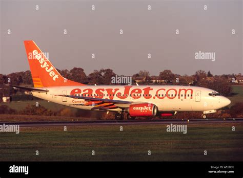 Easyhet Boeing Plane Taxiing Out For Take Off At Luton Airport Uk