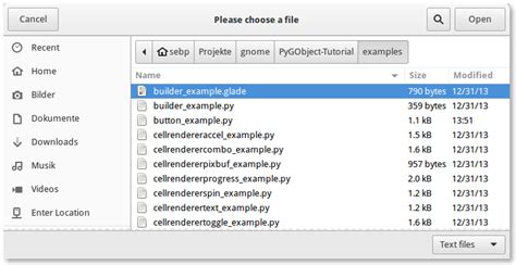 dialogs python gtk  tutorial  documentation