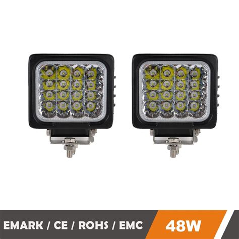 48w 5 Foke Led Work Lighting With Spot Flood Beam For Heavy Duty
