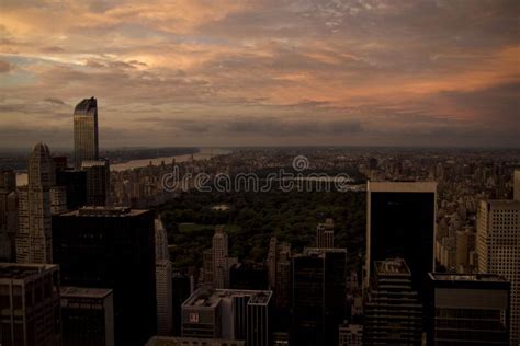 Aerial View Central Park New York Sunset Stock Photo - Image of aerial, urban: 104622980