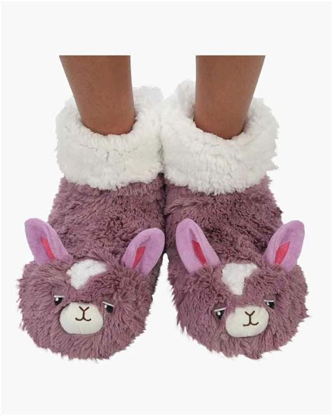 Snoozies Womens Slippers Animal Furry Foot Pals Ebay