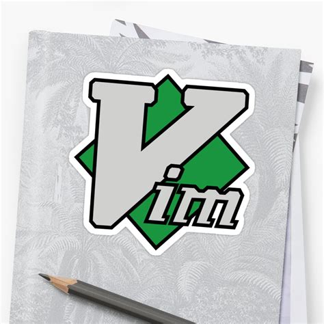 Vim Logo Sticker By Jugulaire Redbubble