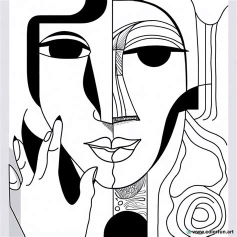 Coloring Page Inspired By Pablo Picasso To Stimulate Creativity