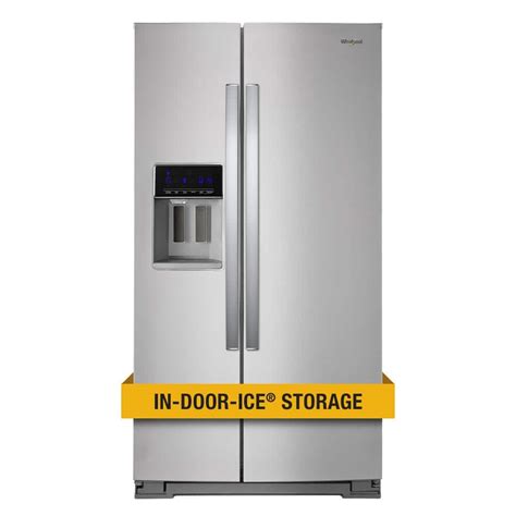 Whirlpool Cu Ft Side By Side Refrigerator In Fingerprint Resistant