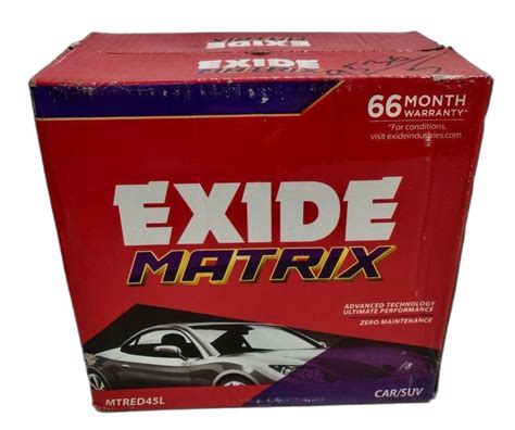 Capacity Ah Exide Matrix Red Mtred L Car Battery At Rs In New