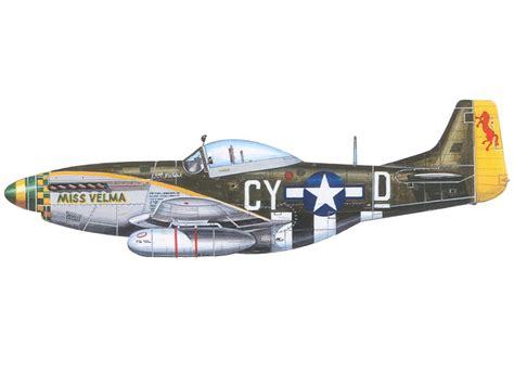 P 51D Mustang Miss Velma Wings Tracks Guns