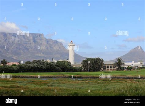 Milnerton lighthouse and golf course near Cape Town, South Africa Stock ...