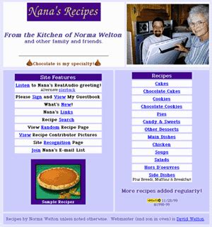 Nana's Recipe Update