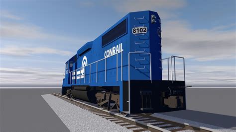 Двигатель поезда Conrail — Emd Gp38 3d Модель 7 C4d 3ds Blend