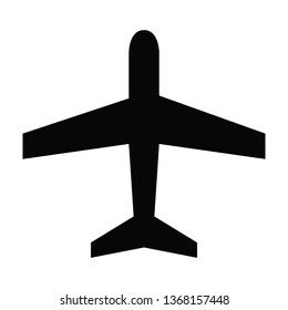 Black White Vector Silhouette Aeroplane Stock Vector (Royalty Free ...