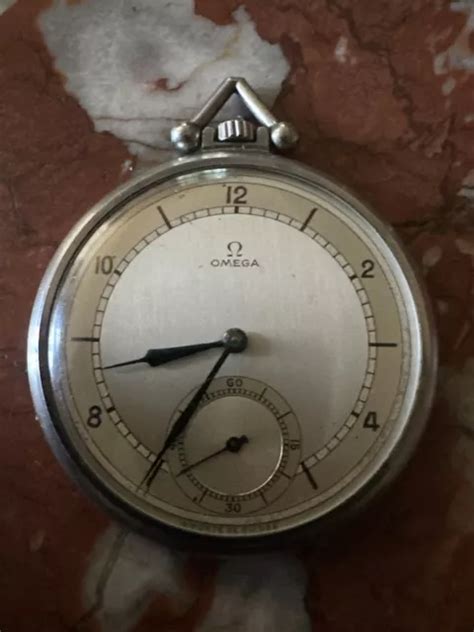 Ancienne Rare Montre A Gousset En Metal Om Ga Pocket Watch Fonctionne