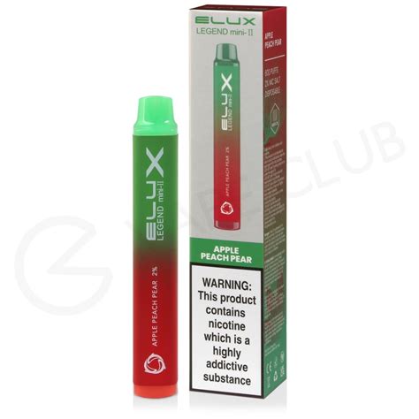 Apple Peach Pear Elux Legend Mini II Disposable Vape 600 Puffs