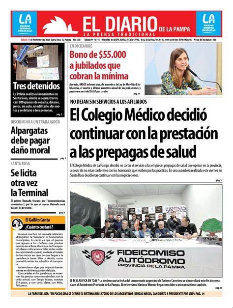 Tapa De El Diario En Papel Domingo 19 De Marzo De 2023 El Diario De