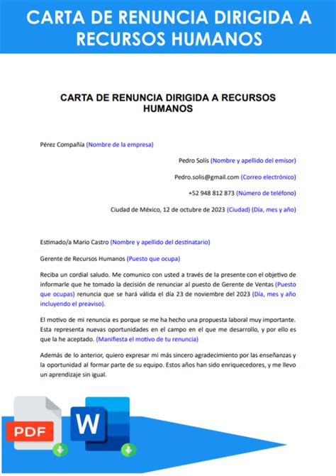 Introducir Imagen Modelo De Carta De Renuncia De Trabajo Abzlocal Mx