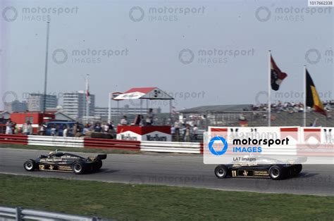 Roberto Moreno Lotus 91 Ford Leads Elio De Angelis Lotus 91 Ford