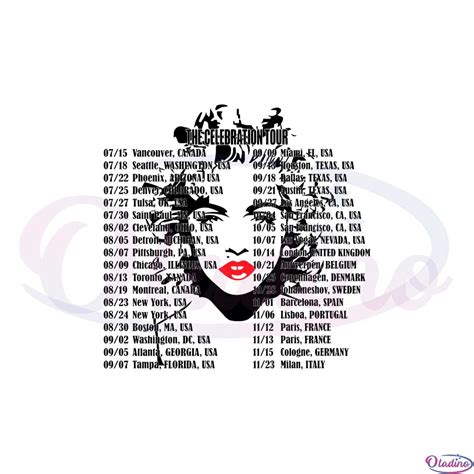 Madonna The Celebration Tour 2023 Madonna Music Concert Svg - Oladino