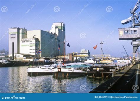 Rhine port of Kehl editorial stock image. Image of shipping - 24240799