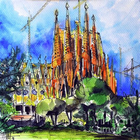 Sagrada Familia In Small Painting Wall Art Decor Painting Sagrada