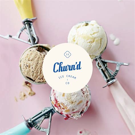 Churn'd Ice Cream Co. Branding on Behance