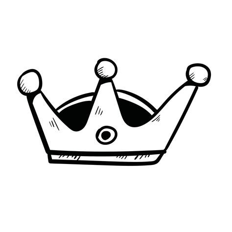 Crown Doodle King Art 7644215 Vector Art At Vecteezy