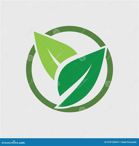 Logotipos De Ecología De Hoja Verde Elemento De Naturaleza Vector