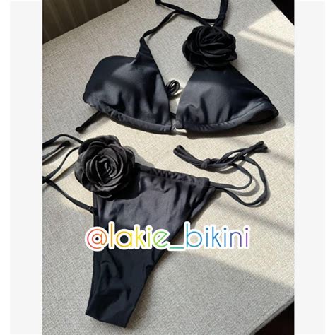 Bikini Đen Gọng Nâng Sexy Trắng Da Siêu Tây Bikini Đen Tổng Hợp
