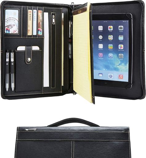 Handmade Leather A4 Conference Folder Zipped For Ipad 9720182017