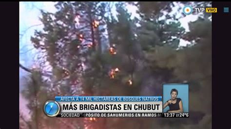 Visión 7 Más brigadistas para combatir el fuego en Chubut YouTube