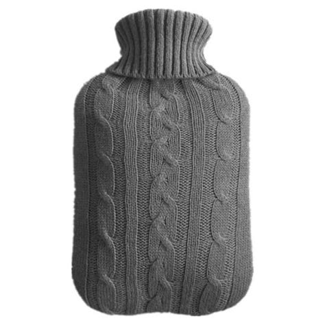 Unatoiry 2000ml Hot Water Bag Cover Soft Knitting Removable Bottle