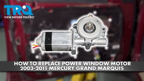 How To Replace Front Power Window Motor Mercury Grand Marquis