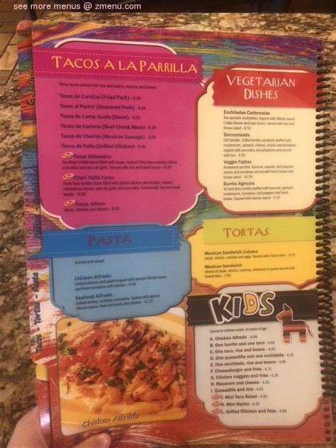 Carta Del Restaurante El Arriero Mexican Grill Miami