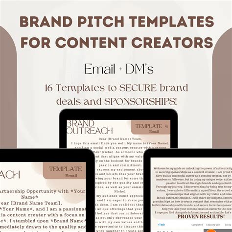 Brand Pitch Email Templates For Influencers Dm Pitch Etsy