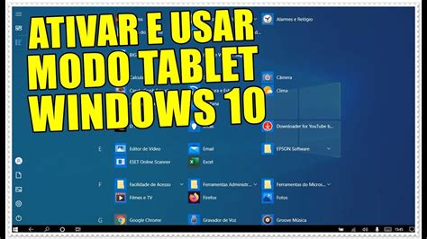 Como Ativar E Usar O Modo Tablet Do Sistema Windows Youtube