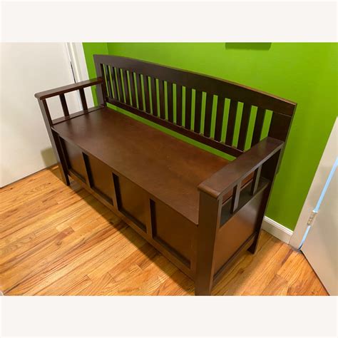 Wooden Storage Bench/Seat Entryway - AptDeco