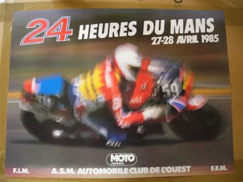 Affiche Heures Du Mans Moto A C O Officielle Eur