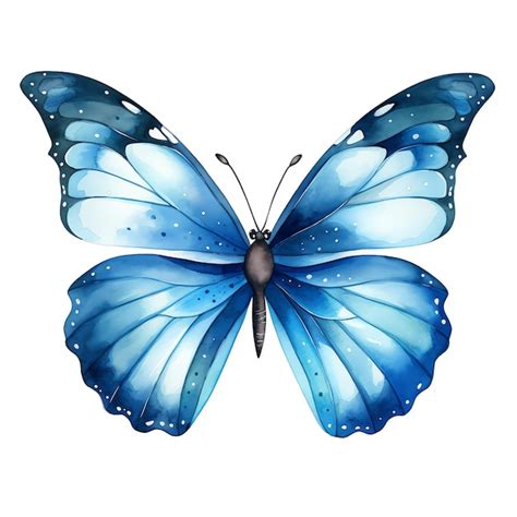 Premium Photo Beautiful Blue Butterfly Clipart Illustration