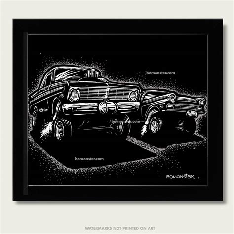 Gasser Drag Car Drawings