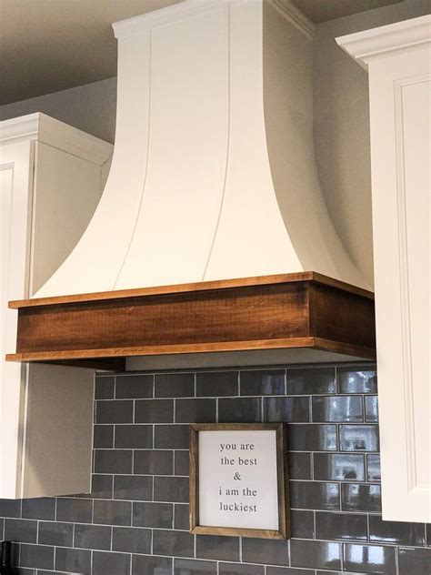 Epicurean Curved Style Wooden Range Hood Solid Hardwood Lower Trim