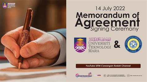 Memorandum Of Agreement Moa Signing Ceremony Between Uitm