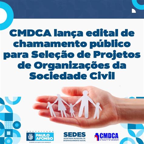 Cmdca Lan A Edital De Chamamento P Blico De Sele O De Projetos De