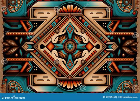 Native American Traditional Pattern Background Stock Illustration