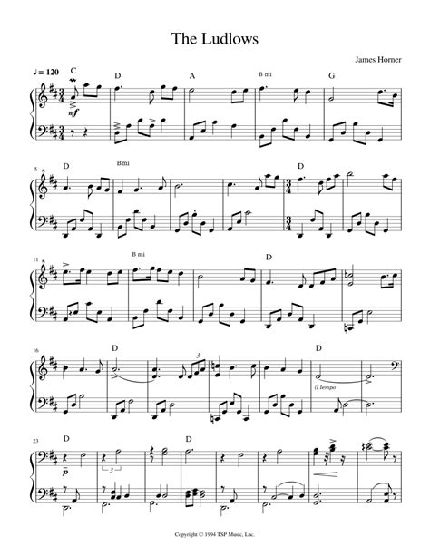 The Ludlows Piano Sheet Music For Piano Download Free In Pdf Or Midi