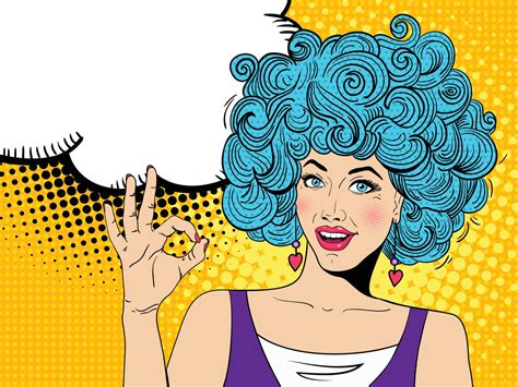 Sexy Pop Art Woman With Open Mouth And Megaphone Speaking Vector