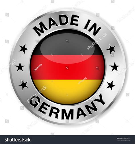 Made Germany Silver Badge Icon Central Stock Vector (Royalty Free ...